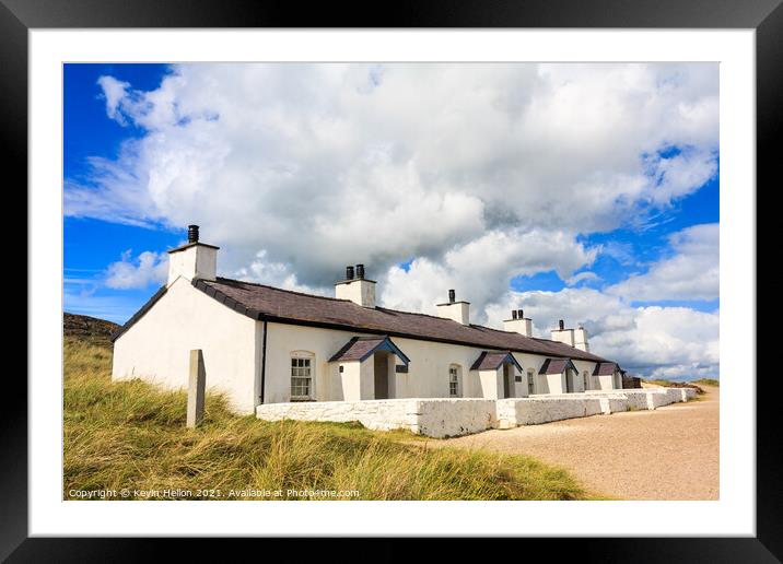Pilot's Cottages, Llanddwyn Island, Anglesey, Nort Framed Mounted Print by Kevin Hellon