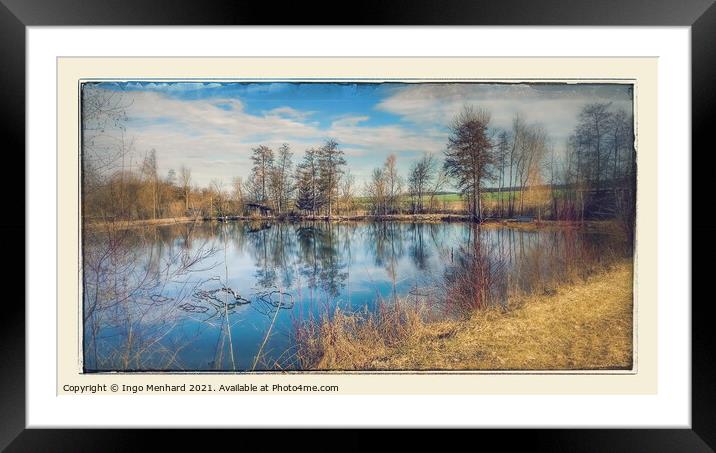By the pond Framed Mounted Print by Ingo Menhard