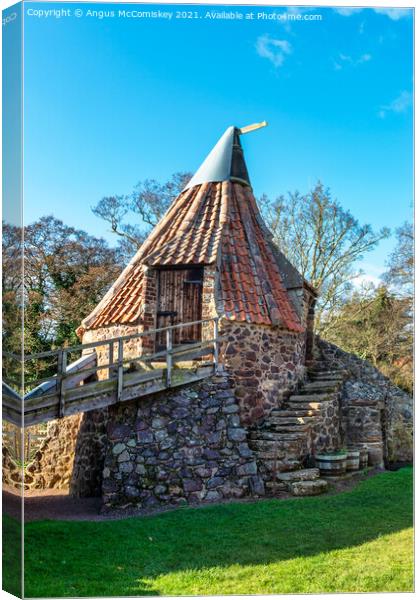 Drying Kiln at Preston Mill, East Lothian Scotland Canvas Print by Angus McComiskey