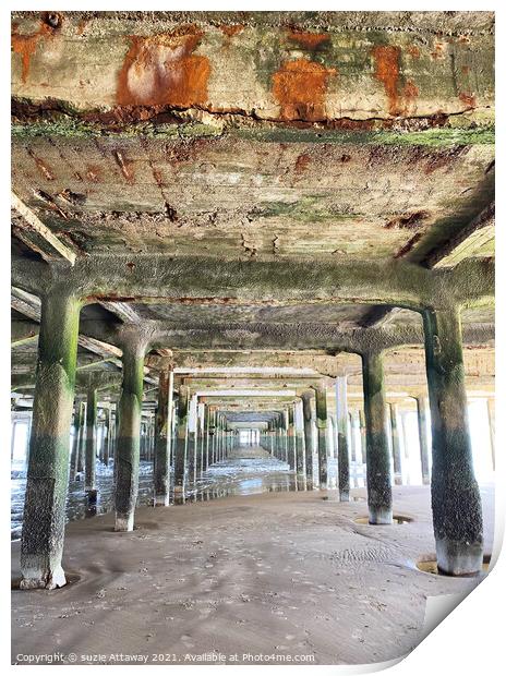 Under the pier Print by suzie Attaway
