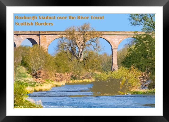 Scottish Borders Travel Poster - Digital Art Framed Mounted Print by Dave Collins