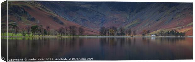 Buttermere white cottage Canvas Print by Andy Davis