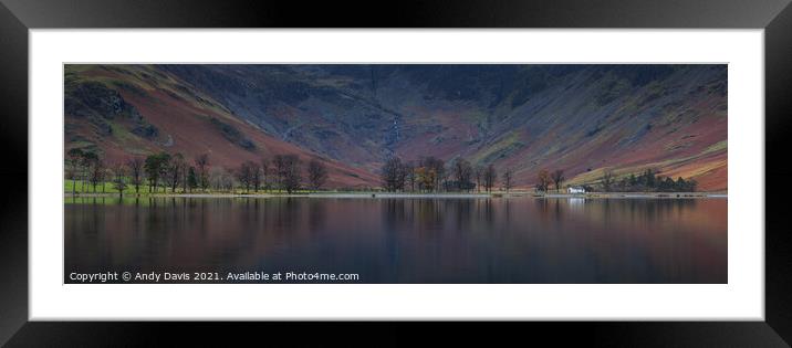 Buttermere white cottage Framed Mounted Print by Andy Davis