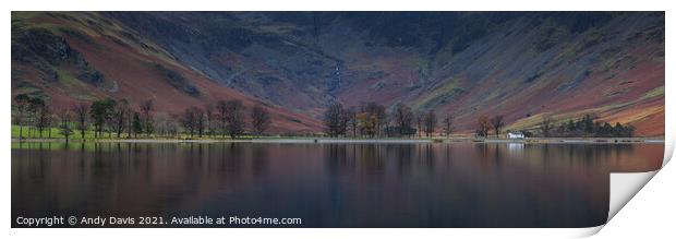 Buttermere white cottage Print by Andy Davis