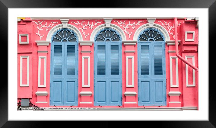Building doorwindows Framed Mounted Print by Kevin Hellon