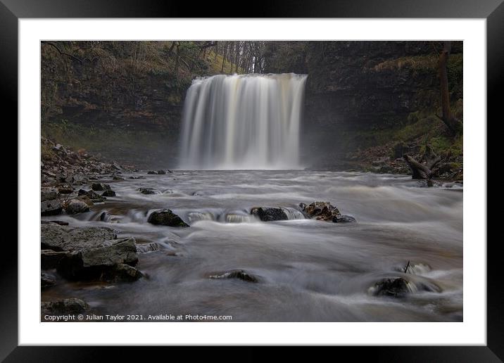 Sgwd-yr-Eira waterfall Framed Mounted Print by Jules Taylor