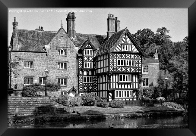 packet house worsley bridgewater canal monochrome Framed Print by keith hannant