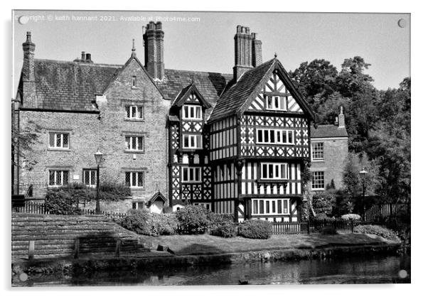 packet house worsley bridgewater canal monochrome Acrylic by keith hannant