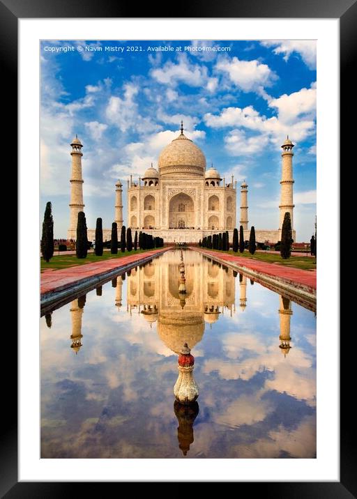 Taj Mahal, Agra India Framed Mounted Print by Navin Mistry