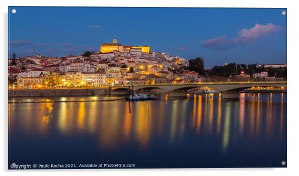 Coimbra city, Portugal Acrylic by Paulo Rocha