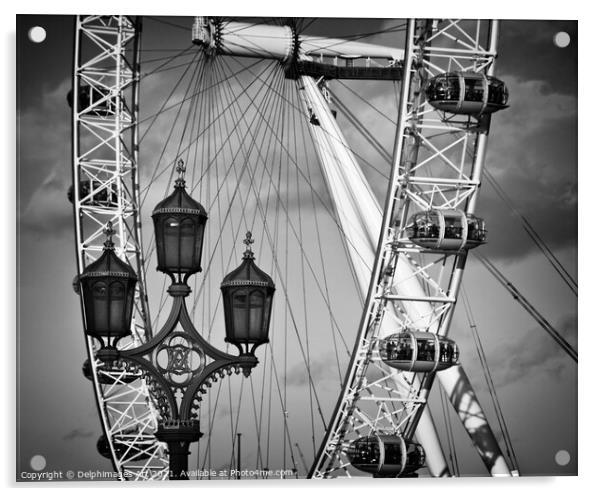 The London eye in London UK Acrylic by Delphimages Art