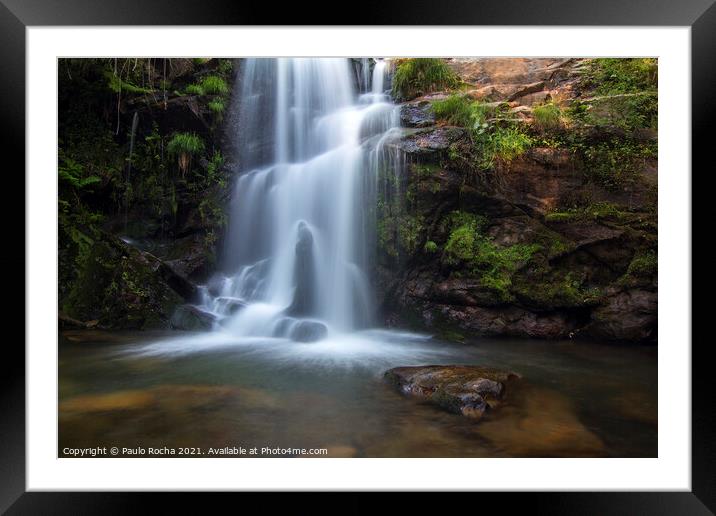 Waterfall close-up Framed Mounted Print by Paulo Rocha