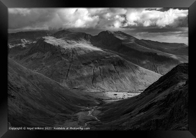 Sca Fells Framed Print by Nigel Wilkins