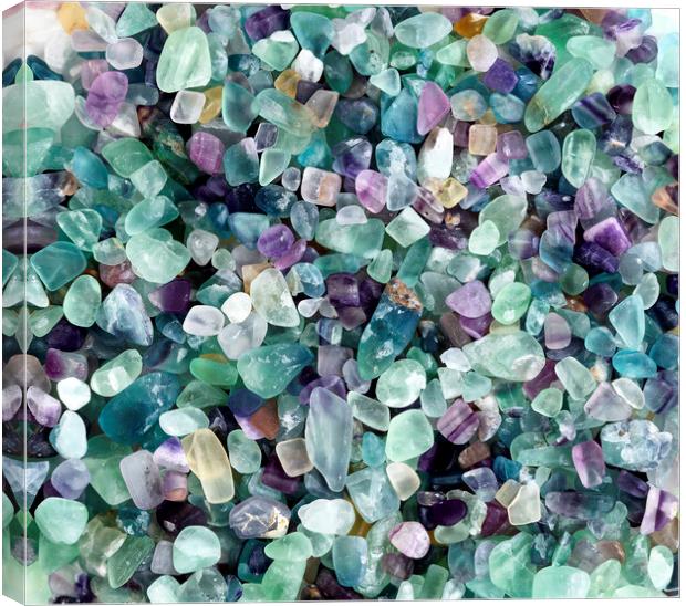 Vibrant colorful polished glass from the great lakes  Canvas Print by Thomas Baker