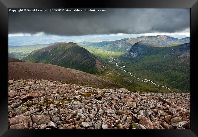 Glen Dee, Cairngorms, Scottish Highlands Framed Print by David Lewins (LRPS)