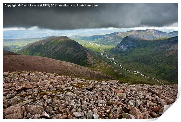 Glen Dee, Cairngorms, Scottish Highlands Print by David Lewins (LRPS)