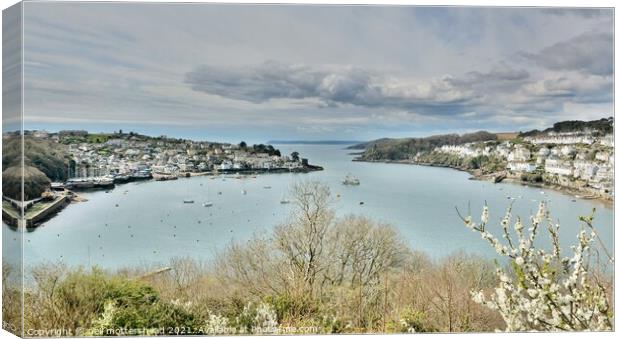 April Skies Over Fowey Harbour, Cornwall. Canvas Print by Neil Mottershead