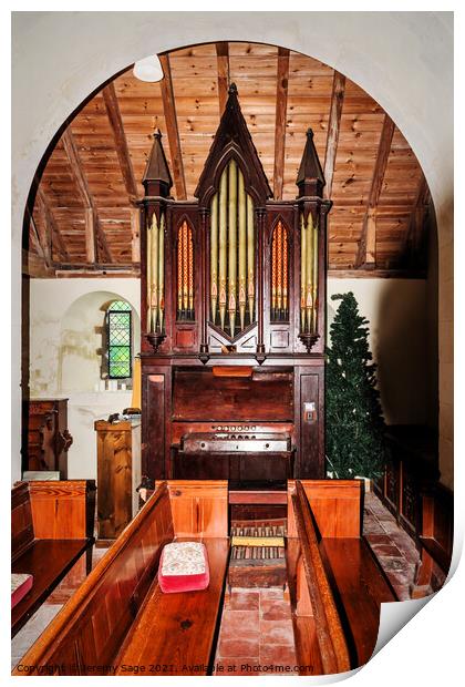Majestic Pipes of Musical Worship Print by Jeremy Sage