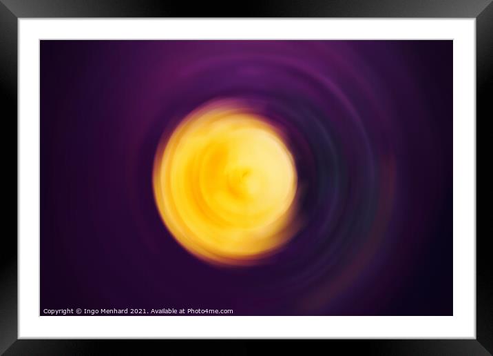 Violet sun artwork Framed Mounted Print by Ingo Menhard
