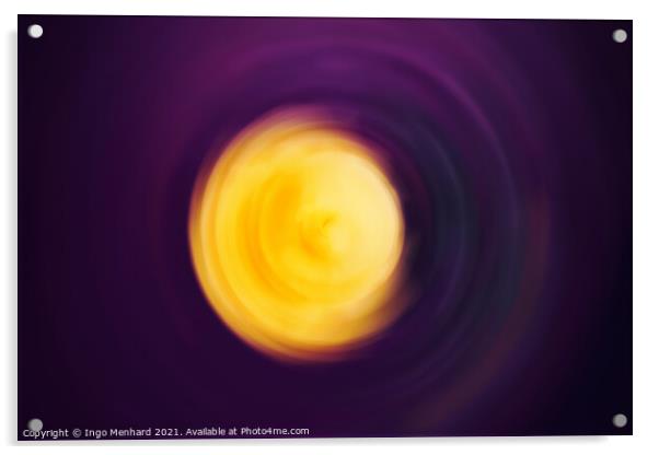 Violet sun artwork Acrylic by Ingo Menhard
