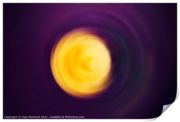 Violet sun artwork Print by Ingo Menhard