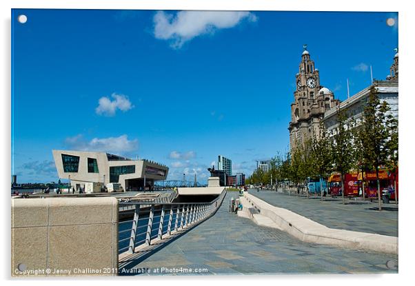 Liverpool, Pierhead Acrylic by Jenny Challinor