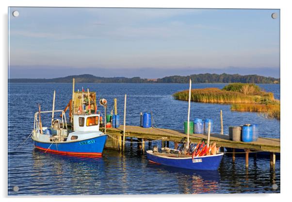 Fishing Boats at Neu Reddevitz, Germany Acrylic by Arterra 