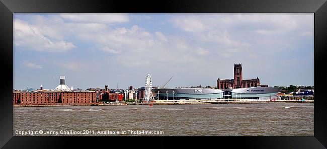 Liverpool Waterfront from the river Framed Print by Jenny Challinor
