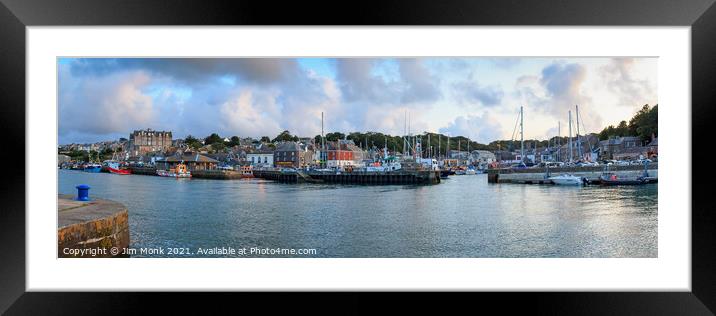 Padstow Harbour Panorama Framed Mounted Print by Jim Monk