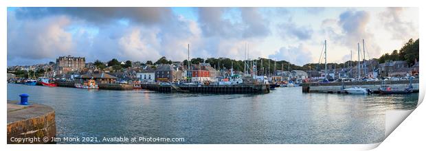 Padstow Harbour Panorama Print by Jim Monk