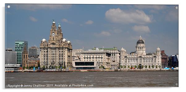 Liverpool Skyline Acrylic by Jenny Challinor