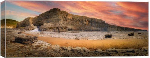 Heritage coast South Wales Canvas Print by Leighton Collins
