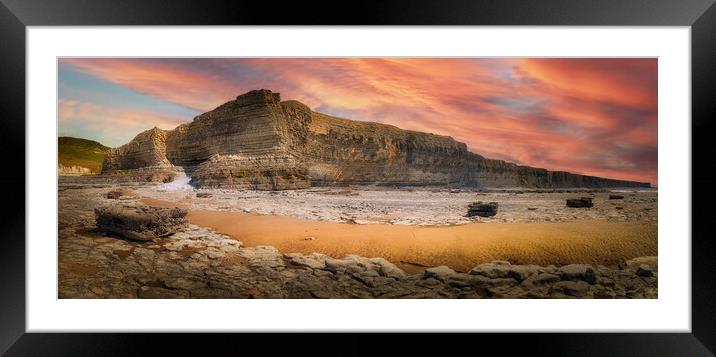 Heritage coast South Wales Framed Mounted Print by Leighton Collins