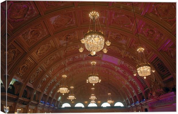 The Empress Ballroom Blackpool - Ceiling Canvas Print by Ross McNeillie