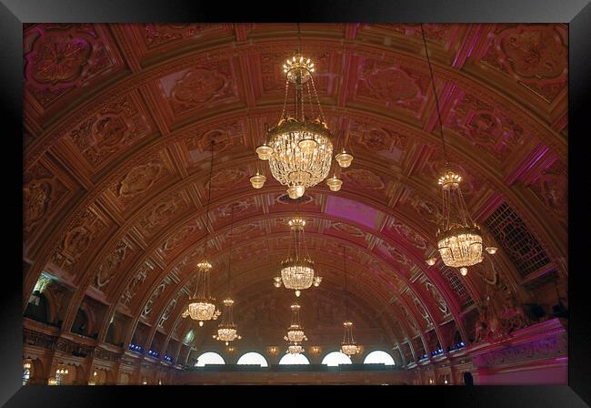 The Empress Ballroom Blackpool - Ceiling Framed Print by Ross McNeillie