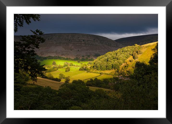 Eglwyseg valley Horseshoe Pass Framed Mounted Print by Leighton Collins