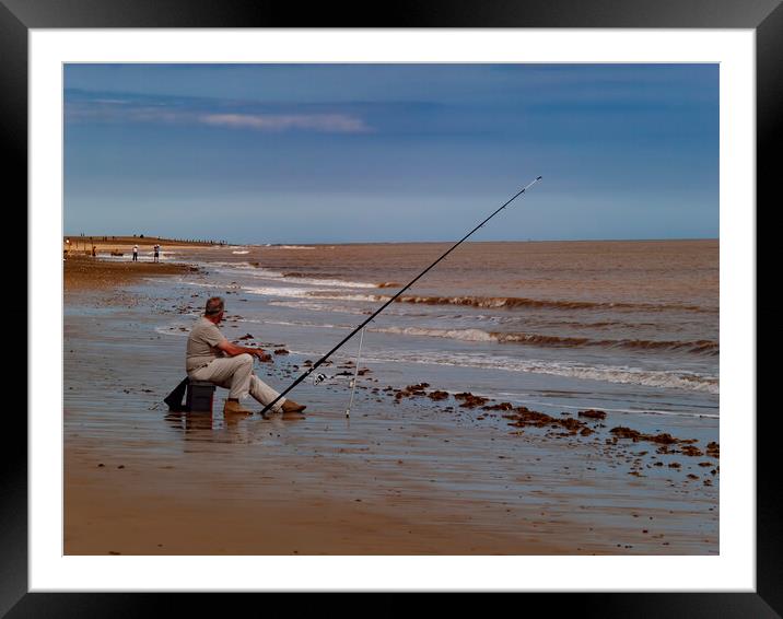 Sea Fishing at Spurn Point Framed Mounted Print by Glen Allen