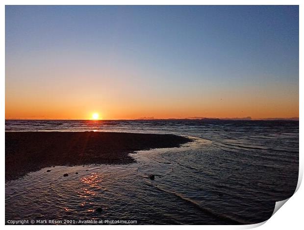 Calm Sea Sunset Print by Mark Ritson