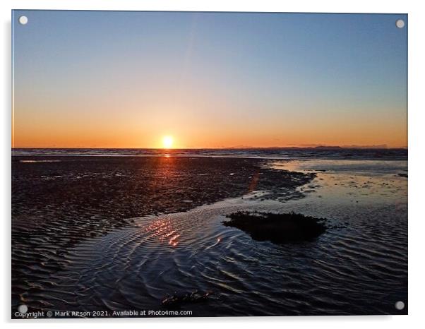 Sunset over the Solway Estuary  Acrylic by Mark Ritson