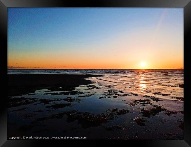 Serene Reflective Sunset  Framed Print by Mark Ritson