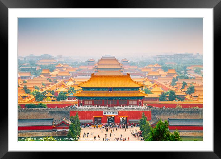 Forbidden City Framed Mounted Print by Sanga Park