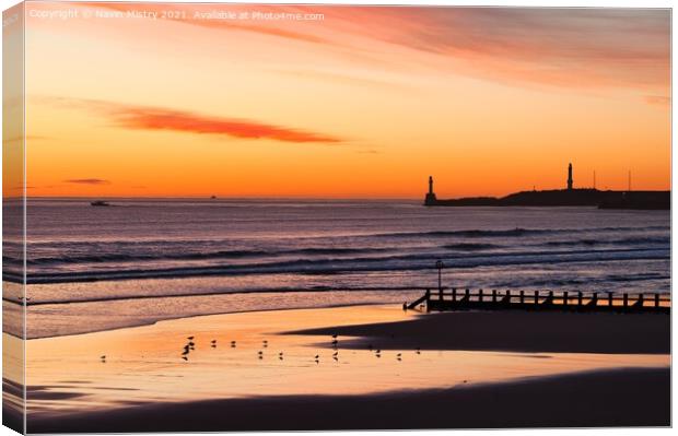 Aberdeen Beach Sunrise Canvas Print by Navin Mistry