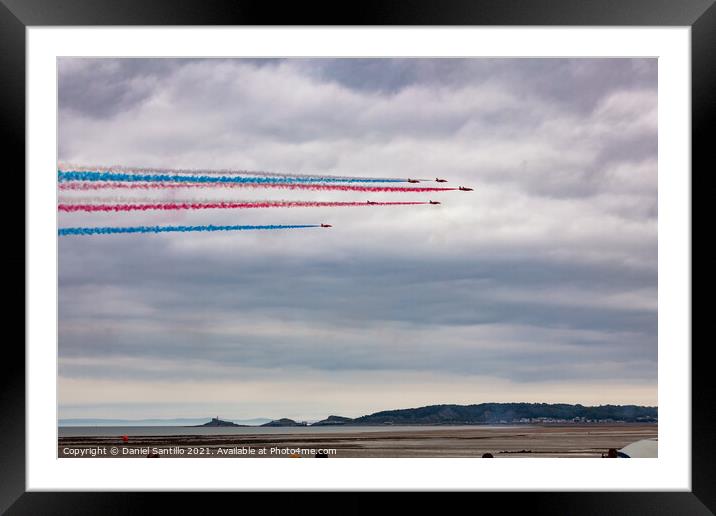 Red Arrows, Wales National Airshow Framed Mounted Print by Dan Santillo