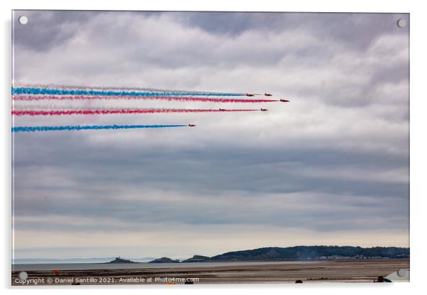 Red Arrows, Wales National Airshow Acrylic by Dan Santillo