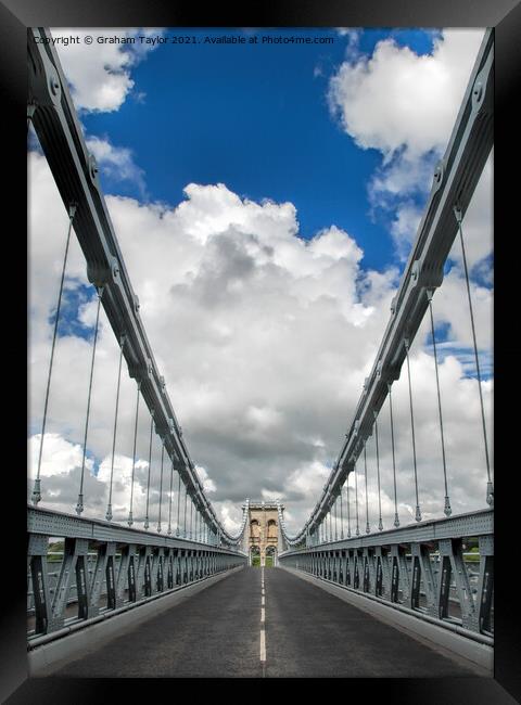 The Iconic Menai Bridge Framed Print by Graham Taylor