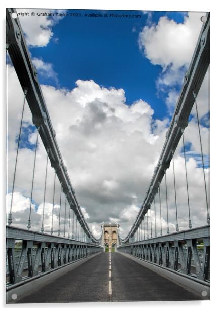 The Iconic Menai Bridge Acrylic by Graham Taylor