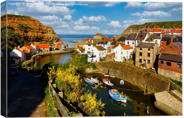 Staithes, North Yorkshire, England Canvas Print by Navin Mistry
