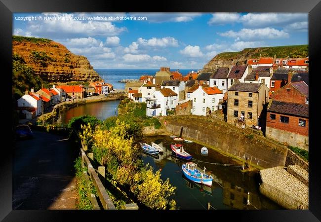 Staithes, North Yorkshire, England Framed Print by Navin Mistry