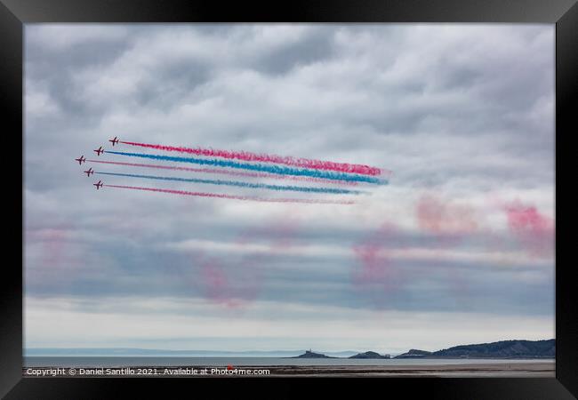 Red Arrows, Wales National Airshow Framed Print by Dan Santillo