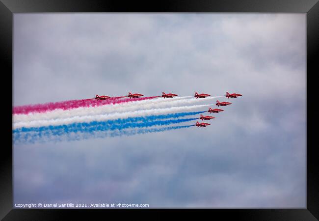 Red Arrows, Wales National Airshow Framed Print by Dan Santillo